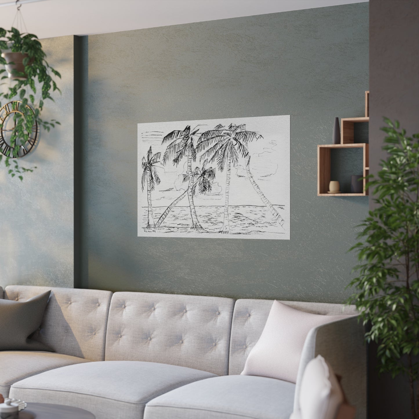 "Palm Trees Near Loiza, P.R. Beach" - Satin Posters (210gsm)