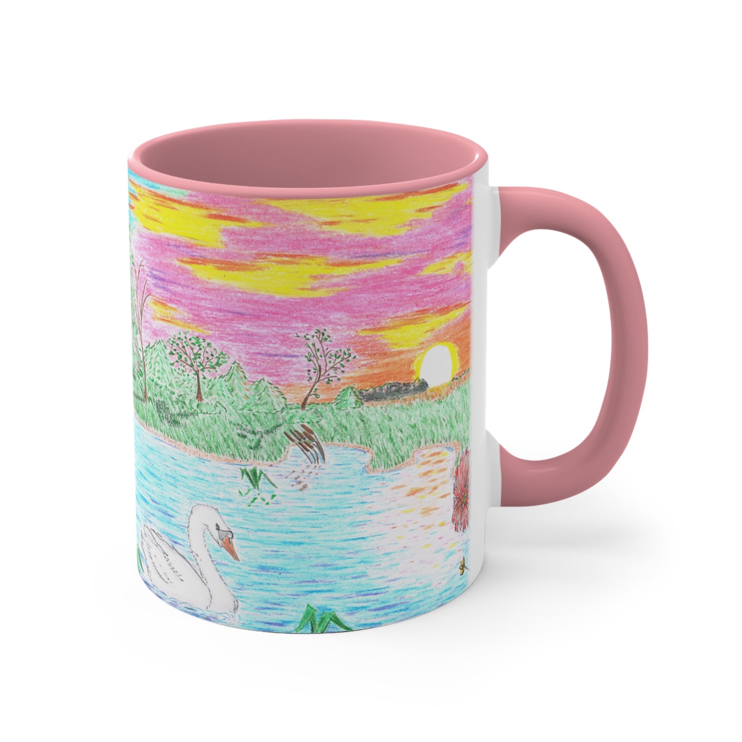 "Sunset Swan" - 11oz Accent Mug
