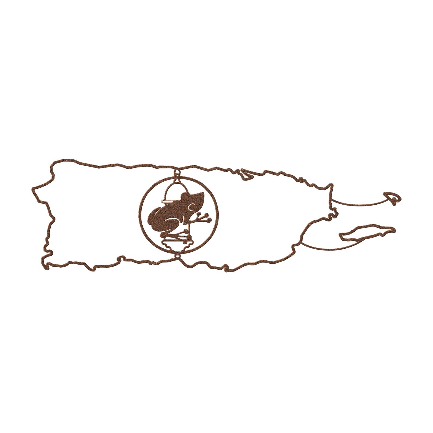 Puerto Rico: Coqui and Garita: Wall Metal Map